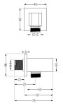 MEXEN/S - Cube DR02 podomietkový vaňový SET s vytokovou hubicou + slim sprcha 25, biela 77503DR0225-20
