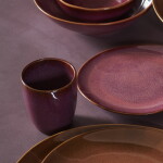 MADAM STOLTZ Kameninový hrnček Plum Reactive Glaze 200 ml