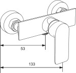 MEXEN/S - Carl sprchový stĺp vrátane sprchovej batérie Alexa, chróm 71240240-00