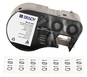 BRADY polyesterové štítky biele / Štítky do tlačiarne / Polyester / 25,4 x 12,7 mm / 480 ks / odolné voči teplu (M4-47-483)