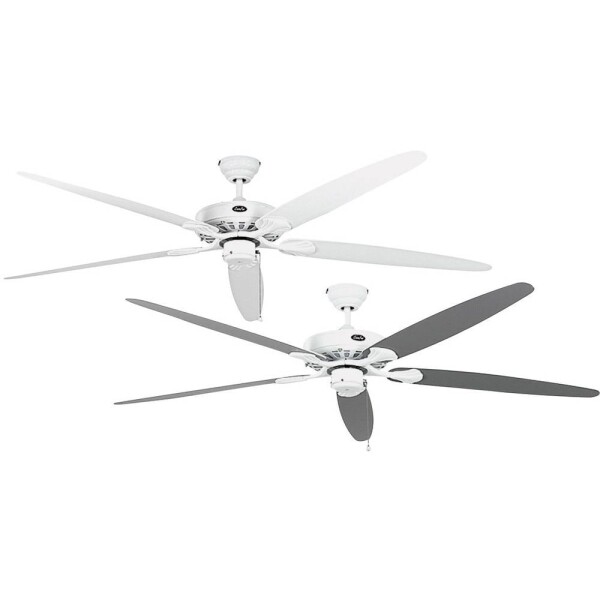 CasaFan CLASSIC ROYAL 180 WE stropný ventilátor, 61 W, (Ø x v) 180 cm x 275 mm, lakovaná biela, 518003; 518003