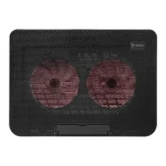 Savio COS-02 čierna / Chladiaca podložka pod notebook / 2 ventilátory / USB / červené podsvietenie / náklon 0-60 ° (SAVGBCOS-02)