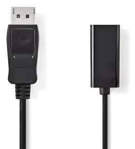 Nedis CCGB37150BK02 čierna / Kábel DisplayPort - HDMI / DisplayPort zástrčka - HDMI zásuvka / 0,2 m (CCGB37150BK02)