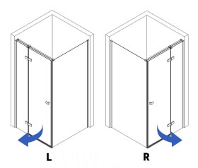 REA/S - Sprchovací kút Atlas 120x80 Chrome vľavo KPL-K4367