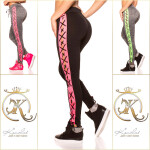 Sexy KouCla workout leggings with lacing Einheitsgroesse