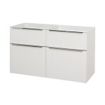 Mereo Mailo, kúpeľňová skrinka 120 cm, biela, elox AL madlo CN513SN