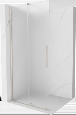 MEXEN/S - Velar Sprchová zástena posuvná Walk-in 80 x 200, dekor 8 mm, nikel kartáčovaný 871-080-000-33-97