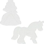 PLAYBOX Podložky pre zažehľovacie korálky - Jednorožec a princezná