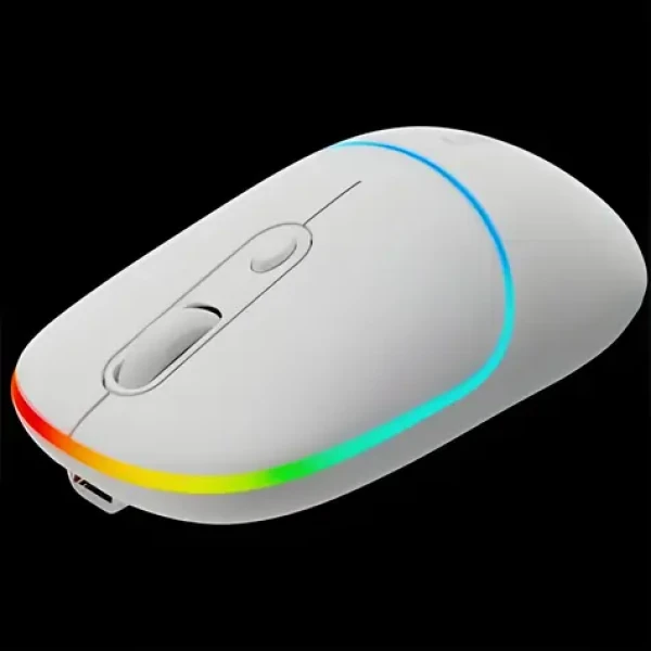 Canyon MW-22 biela / Optická bezdrôtová myš / RGB / 800/1200/1600 dpi / 4 tlačidlá / BT + 2,4 GHz / 650 mAh (CNS-CMSW22SW)