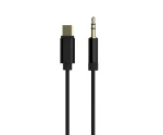 Cablexpert audio adaptér USB-C na 3,5 mm jack čierna / Audio adaptér / USB-C / 3,5 mm jack / 1,5 m (CCA-CM3.5M-1.5M)