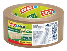 Tesa tesapack Strong ecoLogo hnedá / Baliaca páska / papierová / 50 mm x 25 m / nosnosť 30 kg (56000-00000-01)