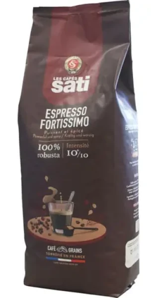 Les Cafés Sati Fortissimo 1 kg / Zrnková káva / 100% Robusta (100002128224)