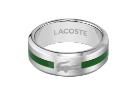 Lacoste Originálny pánsky oceľový prsteň Stencil 2040083 64 mm