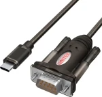 Unitek Y-1105K čierna / Kábel USB-C - RS-232 (DB-9) / 1,5 m (Y-1105K)