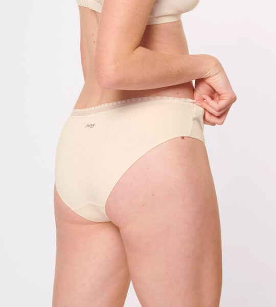 Dámske nohavičky GO Ribbed R Hipster C2P - BROWN - hnedá M003 - SLOGGI BROWN L