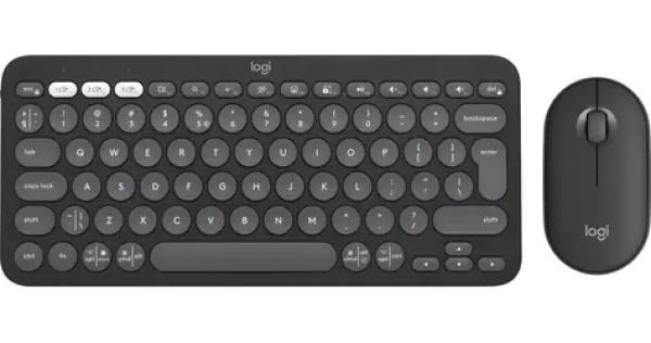 Logitech Pebble 2 Combo tonal Graphite / Bezdrôtová sada klávesnice a myši / Bluetooth LE / US medzinárodná (920-012239)