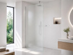 CERANO - Sprchová zástena Walk-in Crystal Ľ/P - 8 mm - bezvzperový systém - chróm, mliečne sklo- 60x200 CER-8050BD6715