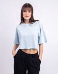 Organic Basics True Boxy Crop Tee Light Blue XS