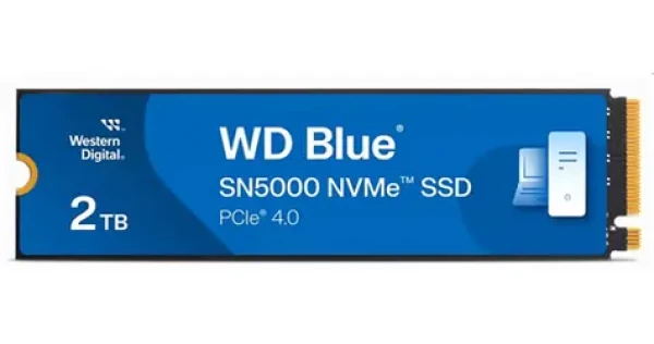 WD Blue SN5000 2TB / SSD / M.2 2280 / PCIe Gen4 / čítanie: 5150MBps / zápis: 4850MBps (WDS200T4B0E-00CNZ0)