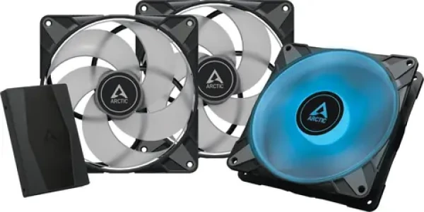 ARCTIC P14 PWM PST A-RGB + HUB čierna 3ks / 140 mm / Fluid Dynamic Bearing / 0-1900 RPM / 68.9 CFM / 4-pin + 3-pin RGB (ACFAN00256A)