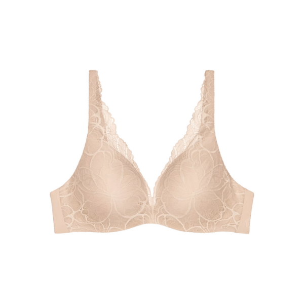 Dámska čipkovaná podprsenka Body Make-Up Illusion WP - Triumph naze béžová (00NZ) 085F
