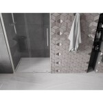 MEXEN/S - Velár posuvné sprchové dvere 110, transparent, nikel kartáčovaný 871-110-000-01-97