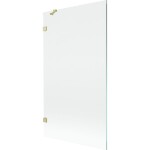 MEXEN/S - Lunar vaňová zástena FIX 100 x 150, transparent, zlatá kartáčovaná 897-100-000-55-00