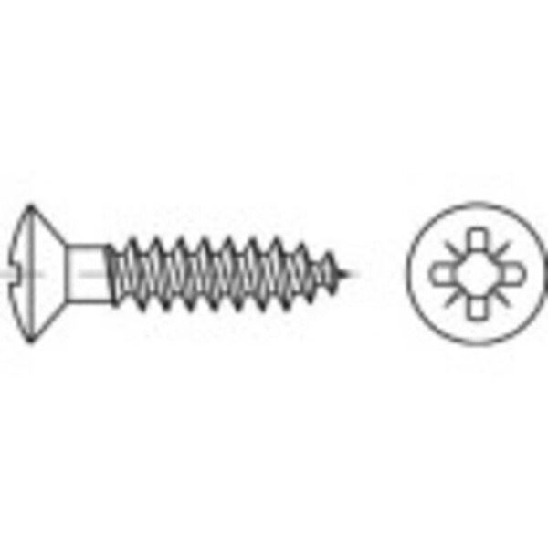 TOOLCRAFT TO-5455014 skrutky do drevotriesky 3.5 mm 30 mm krížová dražka Pozidriv 88095 mosaz 1000 ks; TO-5455014