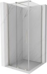 MEXEN/S - Velár sprchovací kút, posuvné dvere 110 x 110, transparent, nikel kefovaná 871-110-110-01-97