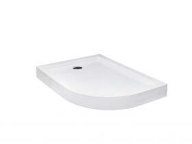 BESCO - SATURN, asymetrická sprchová vanička akrylátová - Rozmer A - 120 cm, Rozmer B - 90 cm, Rozmer C - 15 cm, Spôsob prevedenia - Ľavé OLBVANACSAT120L