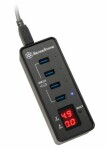 SilverStone EP03 V2.0 4-port USB hub s monitorom napätia a prúdu čierna / 4x USB 3.0 (SST-EP03 V2.0)