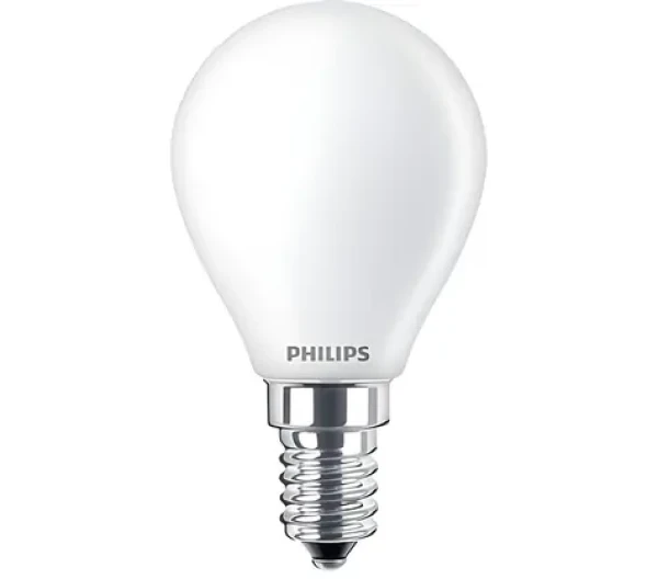 Philips Classic P45 E14 matná / LED žiarovka / 6,5 W / teplá biela / nestlmiteľná / trieda E (929002028755)