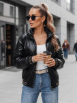Dámska prešívaná bunda bomber black FashionStreet TY5292 L