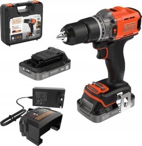 Black&Decker Black&Decker Akku-Schlagbohrschr. 18V 2x2Ah. Kof BCD383D2XK