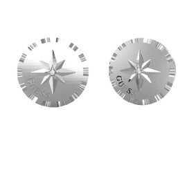 Guess Oceľové kôstkové náušnice Monete JUBE02206JWRHT/U
