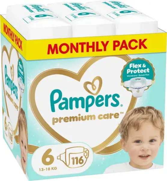 Pampers Premium Care 116 ks / Plienky / Veľkosť 6 (13-18 kg)