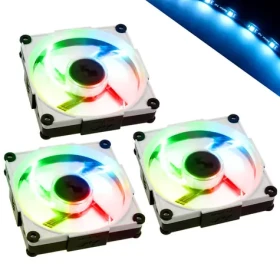 InWin Aurora RGB-LED 3ks čierno-biela / 120mm ventilátor / 30 dB @ 1400 RPM / Sleeve Bearing / 40.26 CFM / Hub + RGB Strip (AURORA BLACK/WHITE)