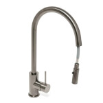 Drezová batéria SAT Aurum s vyťahovacou sprškou, 2 prúdy brúsený gun metal SATBAUR286BGM SATBAUR286BGM