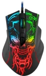 Bulletstorm GM-928 čierna / Herná optická drôtová myš / 7200 DPI / 6 tlačidiel / USB-A / RGB (52928)