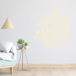 Veselá Stena Samolepka Kvetinový ornament Farba: hnědá, Veľkosť: 100 x 86 cm