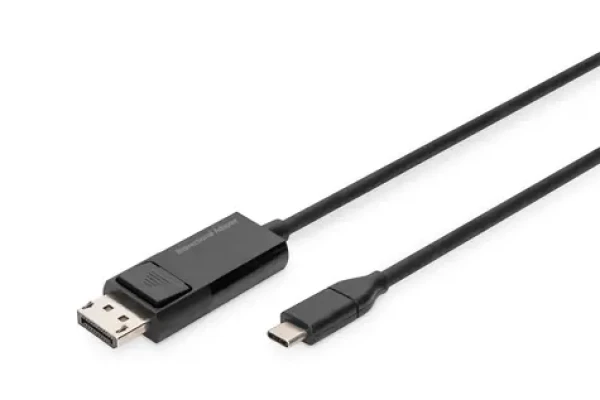 Digitus AK-300334-020-S čierna / Redukcia USB-C na DisplayPort / 2 m / DisplayPort 1.4 / 8K 30Hz / 4K 144Hz (AK-300334-020-S)