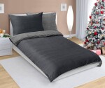 Obliečky MIKROFLANEL 95/916 140x200,70x90 šedý prúžok