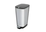 Curver Odpadkový kôš CHIC Bin L Steel čierna, strieborná / 45 l / pedálové otváranie (272237)