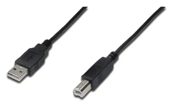 Digitus čierna / Prepojovací kábel USB 2.0 / Typ A - B (M/M) / 1 m (AK-300105-010-S)