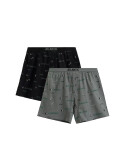 Boxerky Atlantic 2MBX-084/25 A'2 S-2XL černá-khaki XXL