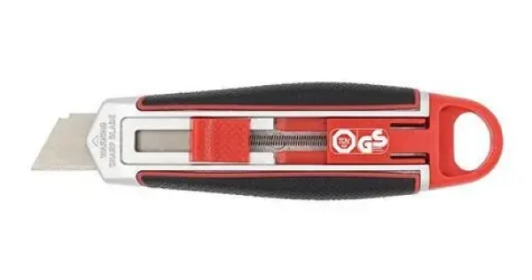 WEDO Cutter Safety Long Blade čierno-červená / Odlamovací nôž / Vysúvacia čepeľ 60 mm / Bezpečnostná poistka (78830)