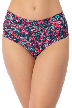 Dámske nohavičky Cranberries simple brasil maxi tmavo modré s ružovým vzorom - JULIMEX L