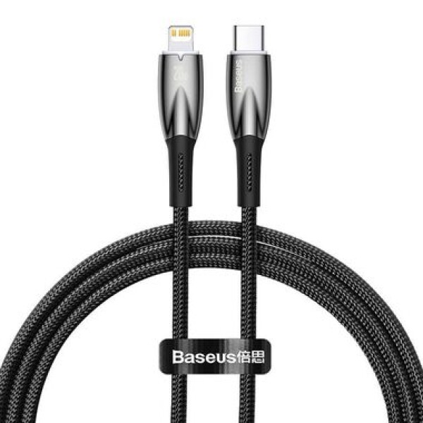 Baseus CADH000001 Kábel USB-C (M) - Lightning (M) 1 m čierna / 20W (CADH000001)