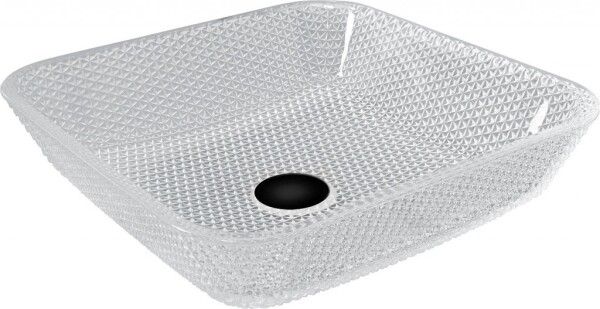 MEXEN - Mika sklenené umývadlo na dosku 40 x 40, transparent 24104000