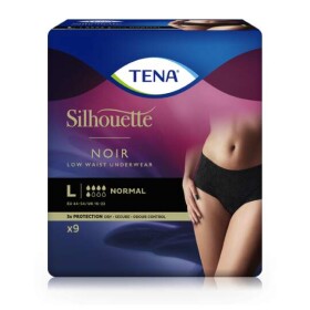 TENA Silhouette normal noir L čierne dámske naťahovacie inkontinenčné nohavičky 9 ks